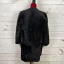 ZARA  Woman Studio Lamb Furskin Suede Lined Coat Jacket Open Front Black Sz XS/S Photo 3