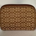 Coach Brown Signature Print Micro C Makeup Cosmetic Case Pouch NWOT w/Dust Bag Photo 1