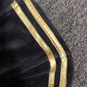 Victoria's Secret Victoria’s Secret Black Velour Gold Stripe Y2K Zip Up Track Jacket Size Small Photo 4