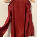 Ramy Brook  100% Silk Red Cold Shoulder Blouse Size Small Photo 0