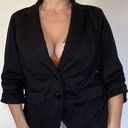 Torrid Blazer Scrunch Sleeve Jacket 12 Double Button Black Large Photo 0