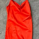 Sans Souci Red Silk Dress Photo 0