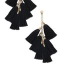 Ettika  Day Dreamer Tassel Earrings Black Photo 0