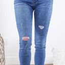 Free People  Great Heights Frayed Worn Indigo Low Rise Skinny Jeans Size 28 Photo 0