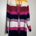 Lane Bryant  Classic Long-Sleeve Belted Striped Open Front Cardigan Size 18 Photo 9