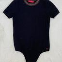 n:philanthropy  Black Metallic Glittery Short Sleeve Bodysuit Joggers Set Size S Photo 2