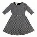 Donna Morgan Black White Pattern A-Line Flare Dress Size 8 Photo 1