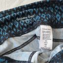 Coldwater Creek  Black and Blue Ikat Print High Rise Straight Leg Athletic Pants Photo 1