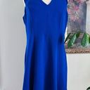 London Times  Sleeveless Fit and Flare Dress in Blue Size 14P NWT $60 Photo 2