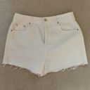 Topshop White Mom Shorts Photo 0