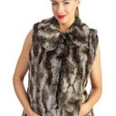 Rachel Zoe  faux fur fuzzy vest pockets S Photo 1