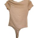 One Piece Shop Stevie Tan Soft Short Sleeve Fitted Bodysuit  Medium Photo 1