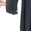 Allen Allen  Dress Women M Black Collar V-Neck 3/4 Sleeve Short Length Casual Photo 8