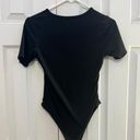 Black Ribbed Bodysuit Photo 1