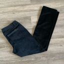 White House | Black Market WHBM Velvet Velour Jeans Womens 10R Noir Black Slim Leg Straight Embellished Photo 0