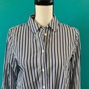 Equipment  femme blue and white striped button up shirt dress in size small Photo 1