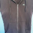 Lacoste Y2K  SPORT Chocolate Brown Zip Up Vest  w/Front Pockets sz. 40/S-M Photo 2