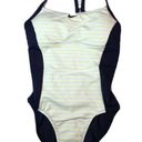 Nike NEW  One-Piece Navy‎ Swimsuit Stripe Racerback Womens Size L Photo 4