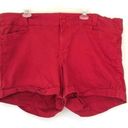 Torrid  Plus Size Belted Sateen Short Solid Bright Red Cuffed Cotton 26 NO BELT Photo 1