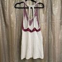 Free People  Ivory Raspberry Cotton Blend Hold On Knit Tunic Tank Top Medium Photo 1