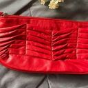 Chateau  Red rushed brand new super cute Ringlot wristlet Photo 0