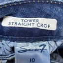 Seven 7 Jeans Womens 10 Tower Straight Crop Blue Jeans Dark Wash Photo 8