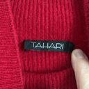 Tahari  Red Mock Neck 100% Cashmere Sweater Medium Photo 3