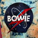 David Bowie Logo Starman Tie dye Tshirt size Medium Photo 1