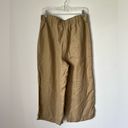 Madewell  Linen-Blend Huston Pull-On Crop Pants Tan Size M Flowy Beach Popover Photo 2