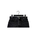 ZARA  Cutoff Distressed Jean Shorts Raw Ripped Hem High Rise Pockets 4 Black Photo 2