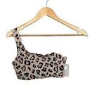 Chelsea28 NWT  Leopard Print One Shoulder Bikini Top XS Photo 0