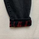 Judy Blue  size 15 32 black skinny fit jeans red buffalo plaid denim large xl Photo 5