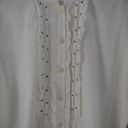 kim rogers White Ruffles Long Sleeve Button Down Shirt XL Photo 3