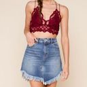 We The Free Free People  Bailey Denim Mini Skirt. Size Waist 26 100% Cotton Photo 2