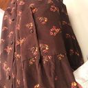 Something Navy NWOT  Brown Floral Button Up Blouse Photo 3