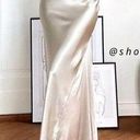 ZARA NWT  Satin Midi Skirt Sz XS Champagne Ruched Pleated High Rise Waist Photo 0