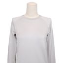 Lululemon  Rest Less Pullover Diagonal Rib Silver Drop / White Sz 6 Photo 1