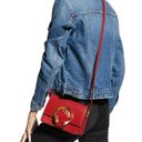 Jimmy Choo Red Leather Madeline Shoulder Bag Purse Crossbody Photo 2