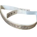 White House | Black Market  Beaded Studded Rhinestone snap button elastic belt sz S Photo 15