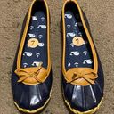 London Fog NWOB  Collection Blue Webster Duck Rain Slip On Shoes Womens Size 7 Photo 0