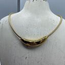 NWT Blanche & Co. choker. Sliding puffed sliver moon. 16” long Gold Photo 2