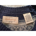 Weatherproof  Sweater Womens Large Blue Long Sleeve Fair Isle Pullover Photo 1