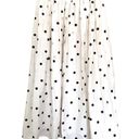 H&M  White Cream Black Polka Dot Elastic Waist Maxi Skirt Size Small Photo 1