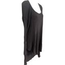 Free People  Ventura Thermal Tunic Fitted Black Waffle Knit Size Large Photo 2