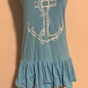 Victoria's Secret EUC True Pink Love VS Blue & White Nautical Anchor Rhinestone Mini Dress size XS Photo 3