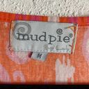 Mud Pie  Bag Lady Size Medium Linen Dress Orange Pink Sinched Waist Beachy Costal Photo 1