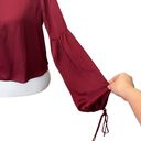 L'Academie L’academie Womens The Airy Blouse in Cabernet Red Revolve Size Small Photo 7