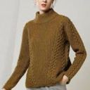 American Eagle NWT  sweater turtleneck cowl thick knit Brown M Photo 1