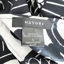 Natori  Silk Road Black White Flora Print Satin Square Caftan Pajama Lounge Dress Photo 1