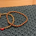 BaubleBar  Disney Minnie Mouse Mickey Mouse Gold Bead Stretch Bracelet Set of 3 Photo 4